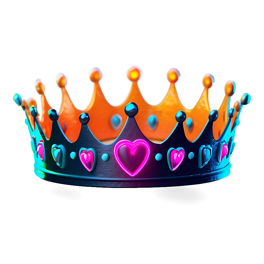 Glowing Neon Crown Illustration Png 06272024