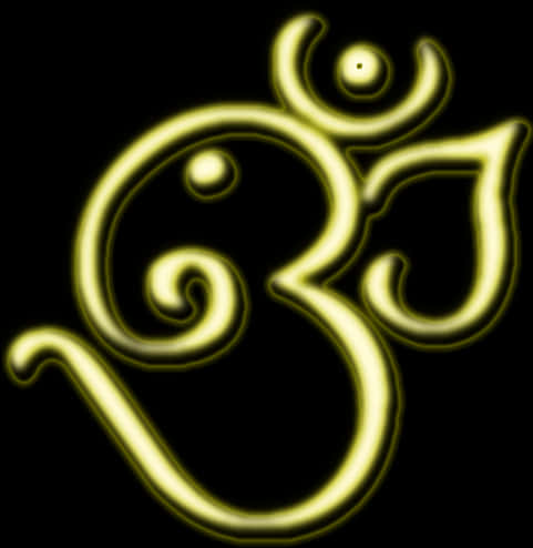 Glowing_ Om_ Symbol