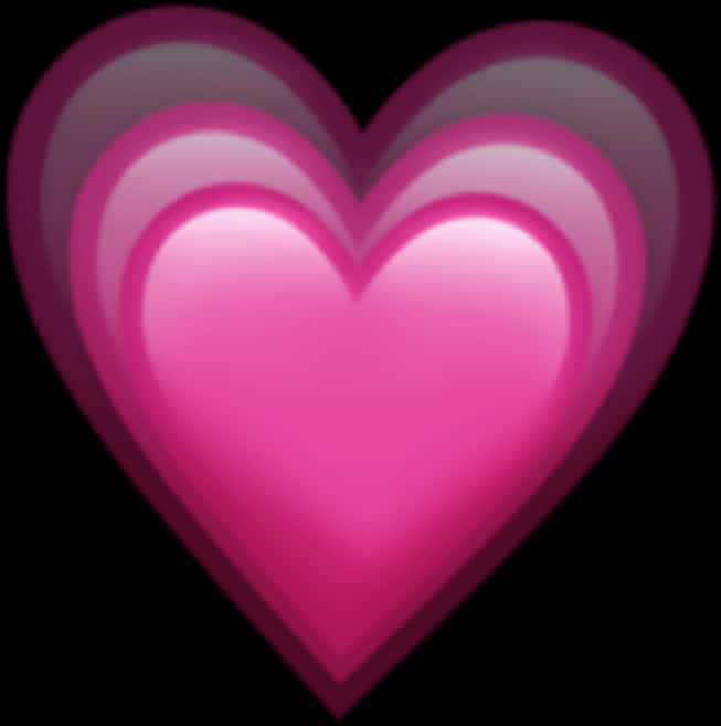 Glowing Pink Heart Emoji