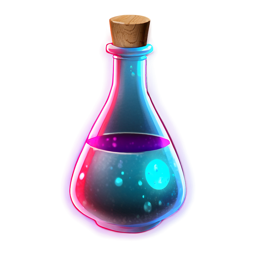 Glowing Potion Bottle Png 06132024