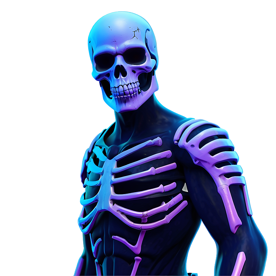 Glowing Purple Skull Trooper Graphic Png Syi18