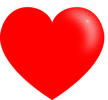 Glowing Red Heart Graphic