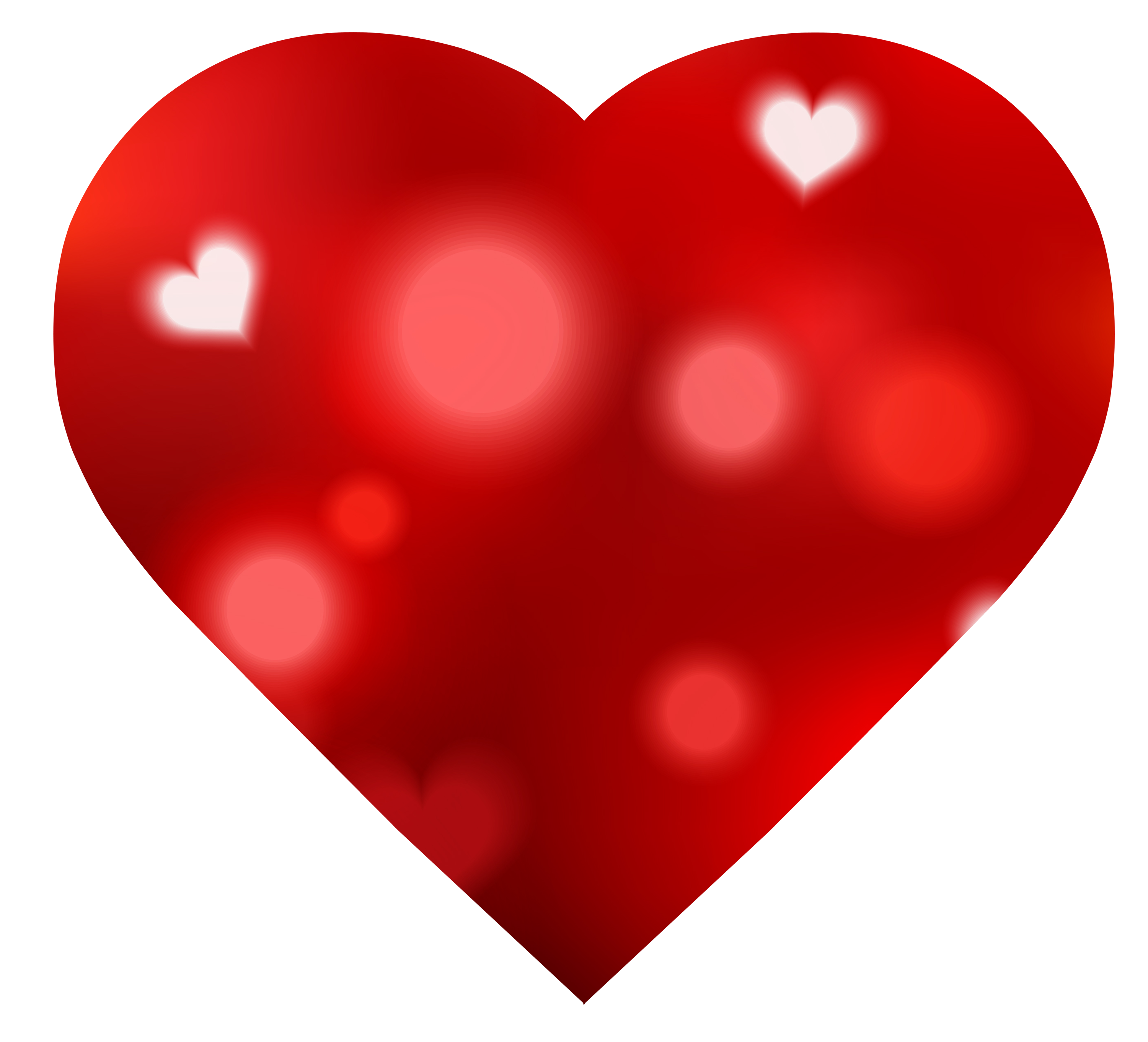 Glowing Red Heart Graphic