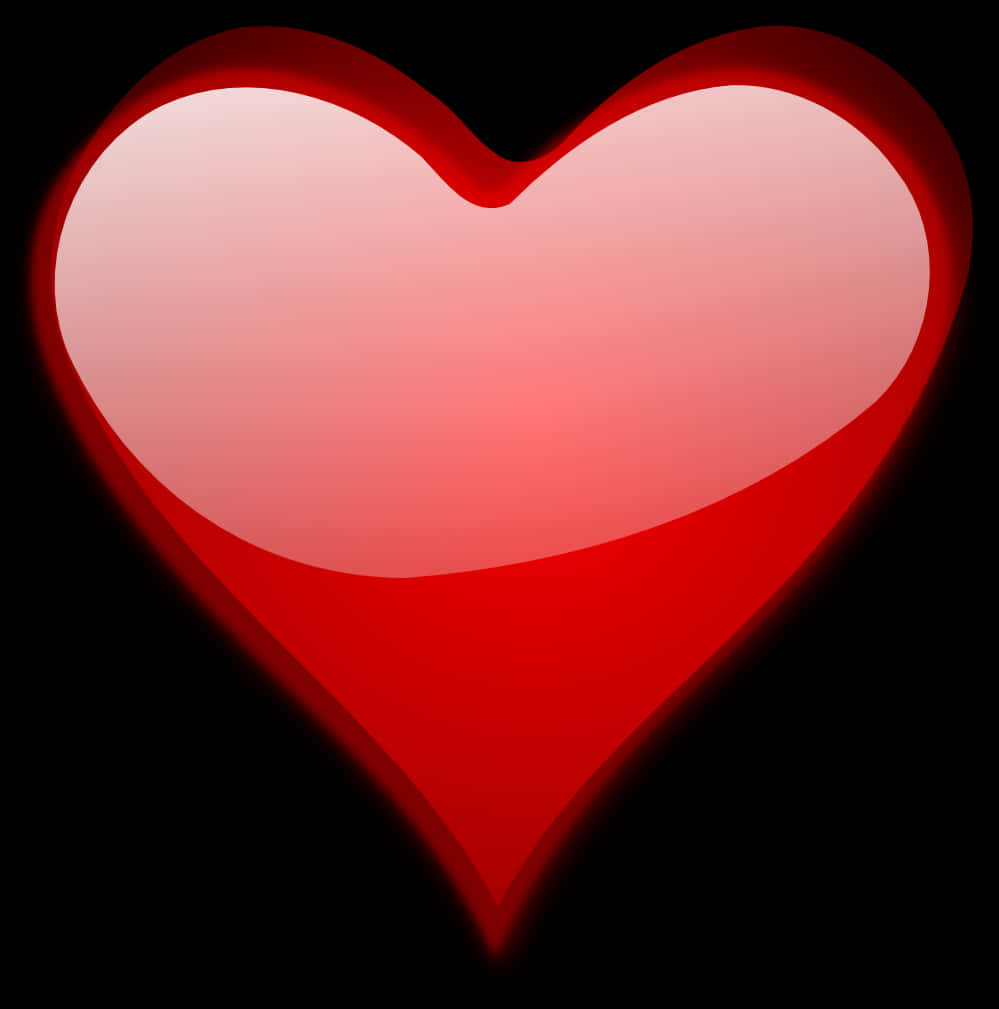 Glowing Red Heart Graphic