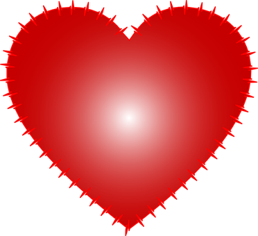 Glowing Red Heart Graphic