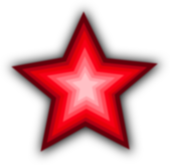 Glowing Red Star Graphic