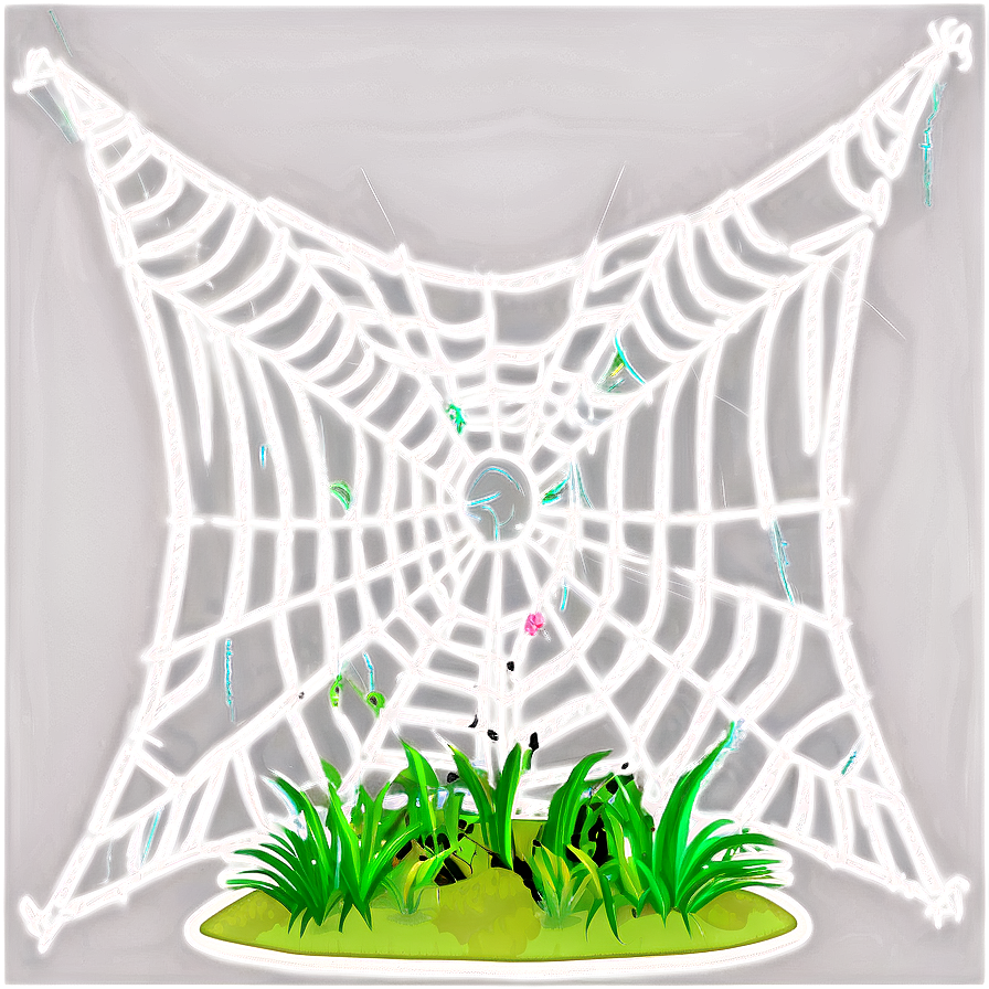 Glowing Spider Web Night