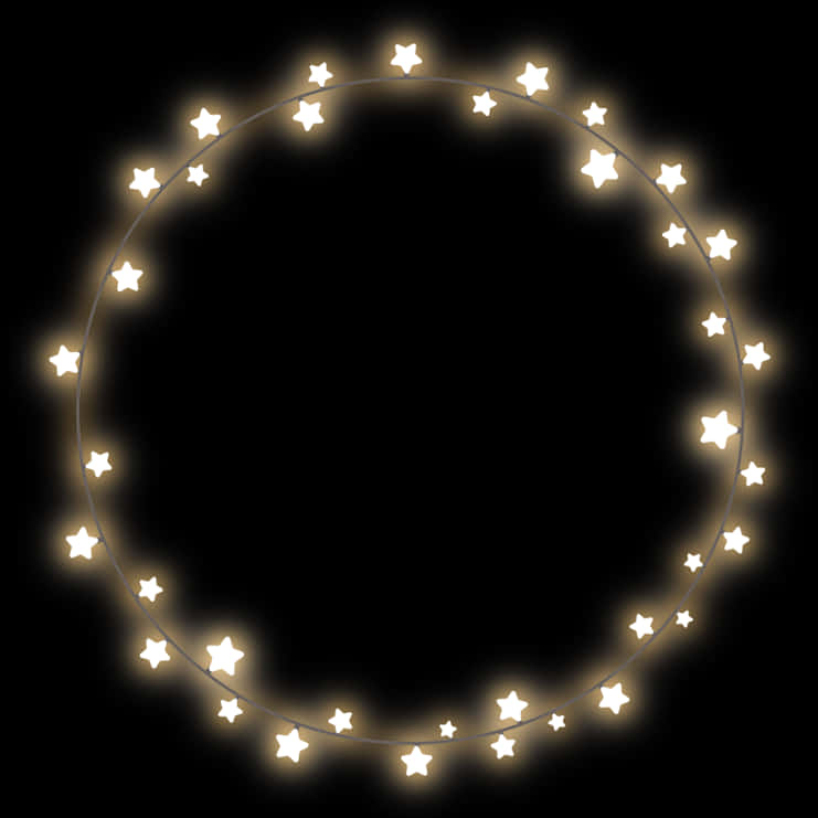 Glowing Star Circle Frame