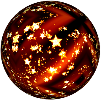 Glowing Star Pattern Ball