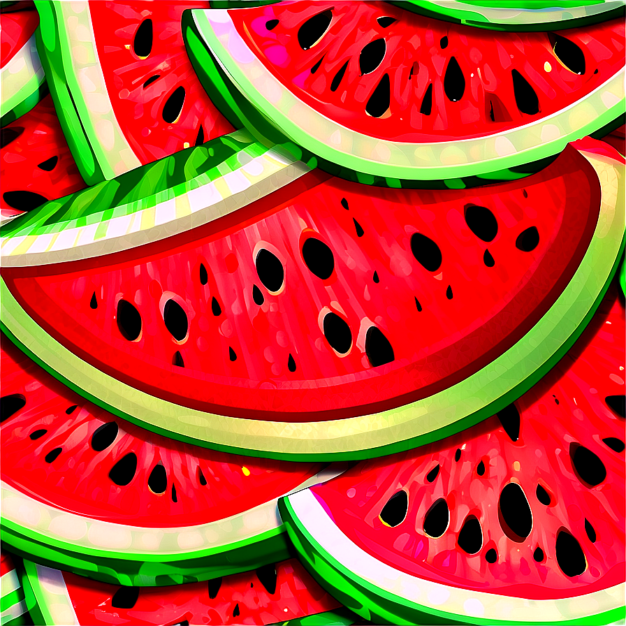 Glowing Watermelon Slice Png 06132024