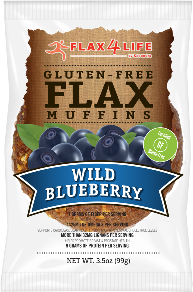 Gluten Free Blueberry Flax Muffins Package