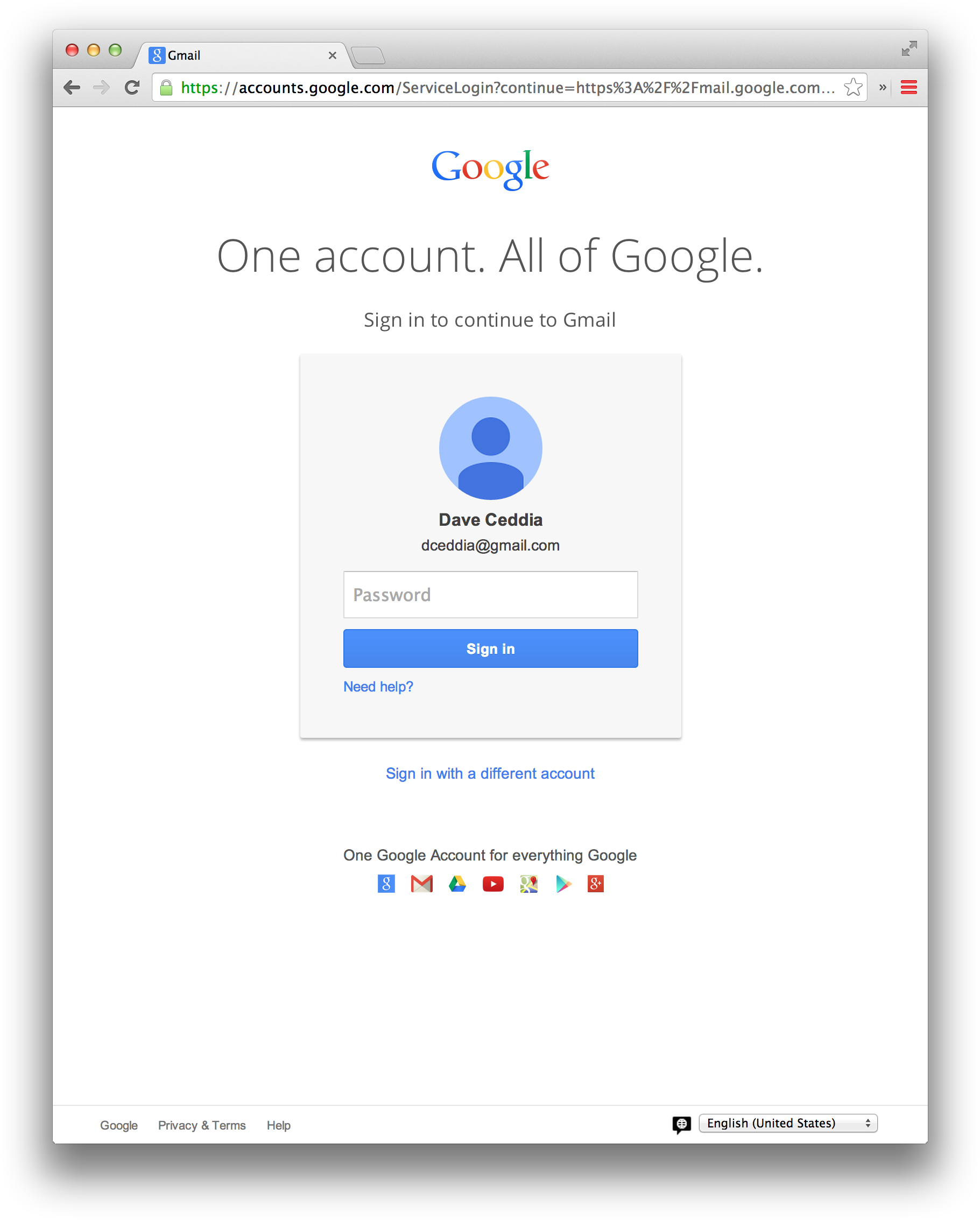 Gmail Login Screen Dave Ceddia