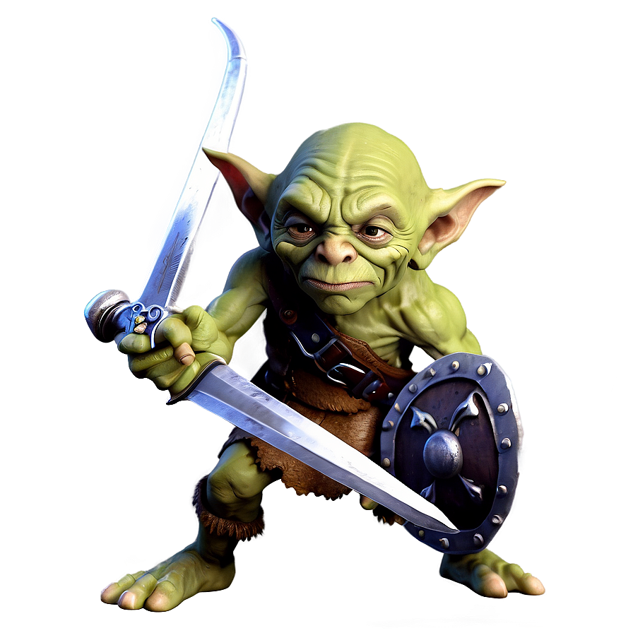 Goblin With Sword And Shield Png 05252024