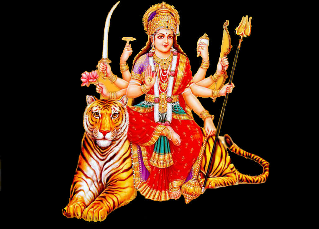 Goddess Durgaon Tiger Navratri Celebration