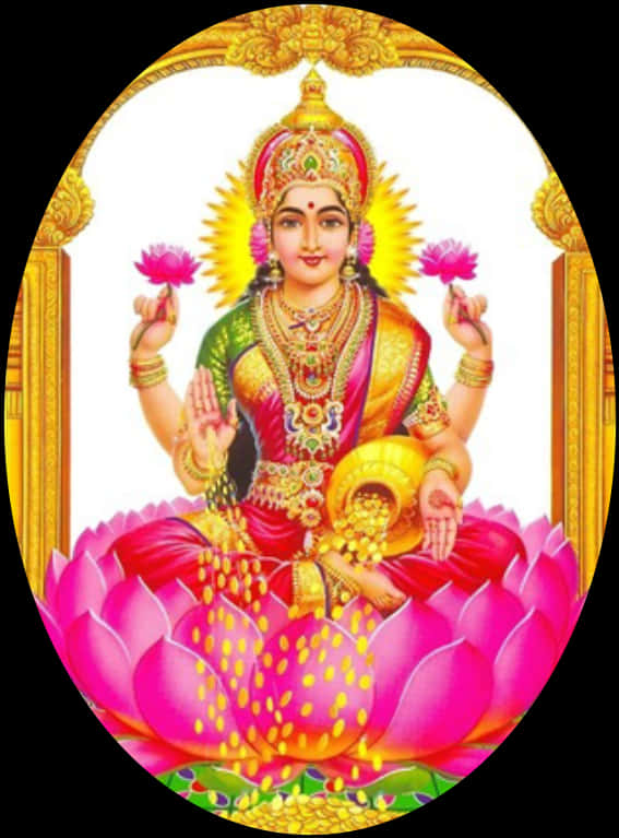 Goddess_ Lakshmi_on_ Lotus