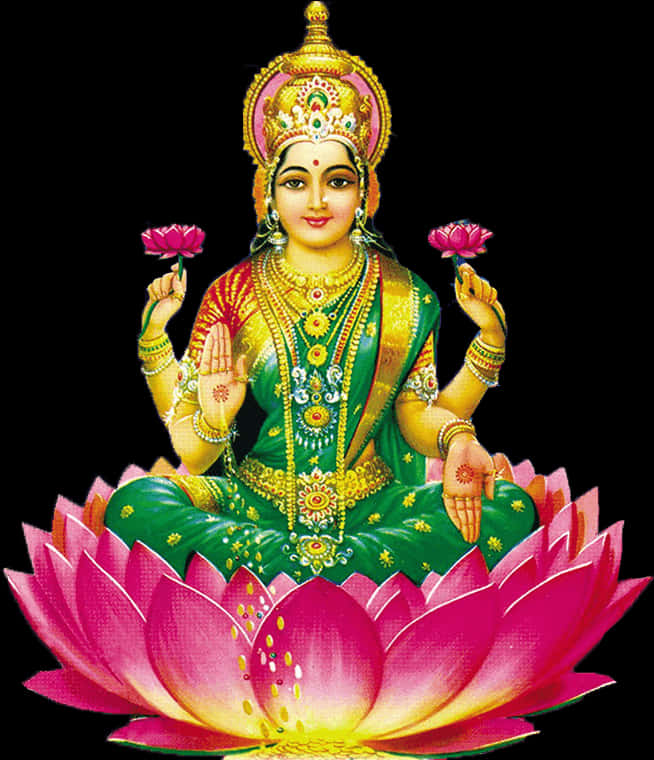 Goddess_ Lakshmi_on_ Lotus