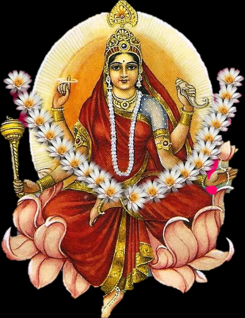 Goddess_ Lakshmi_on_ Lotus