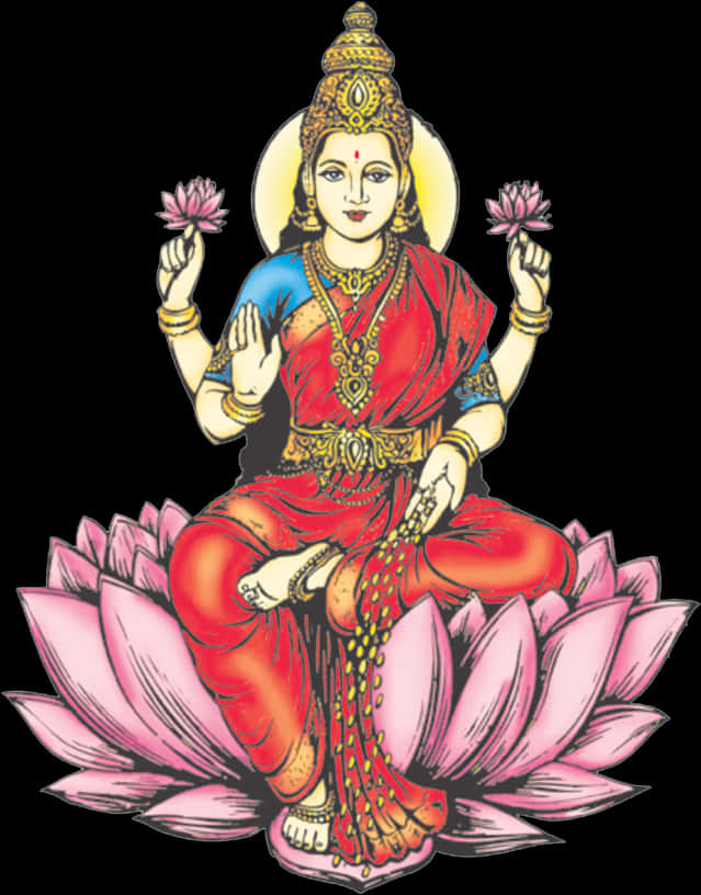 Goddess_ Lakshmi_on_ Lotus