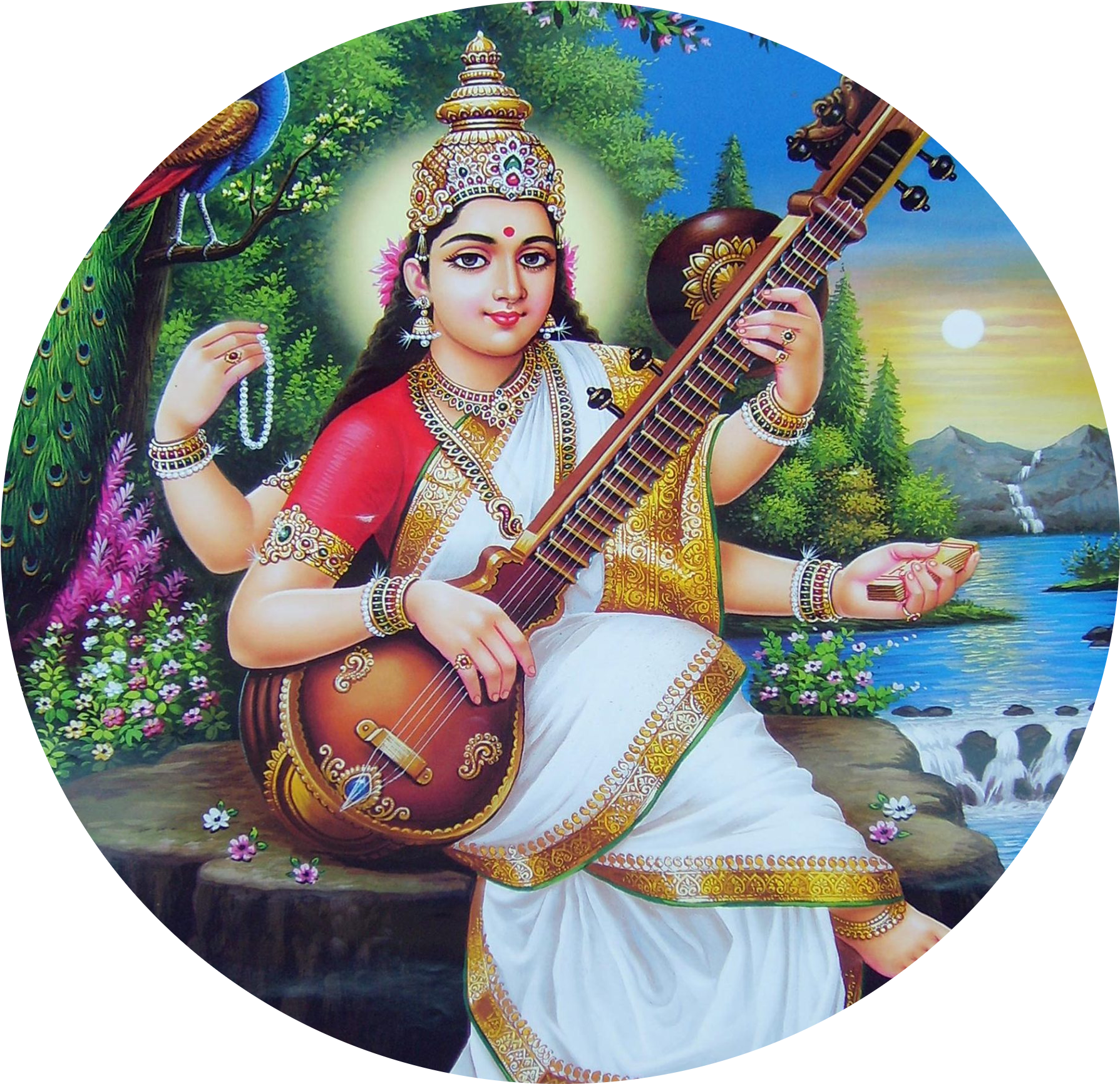 Goddess_ Saraswati_ Artwork