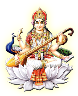 Goddess Saraswati Seatedon Lotus