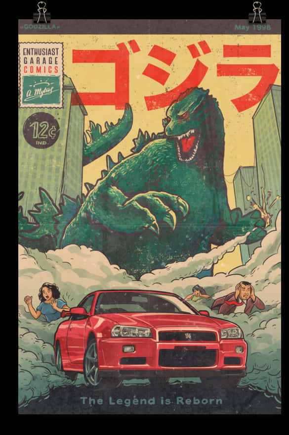 Godzilla Comic Style Artwork