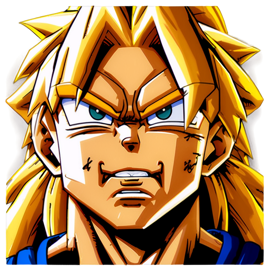 Goku Ssj3 Determined Face Png Dkx20