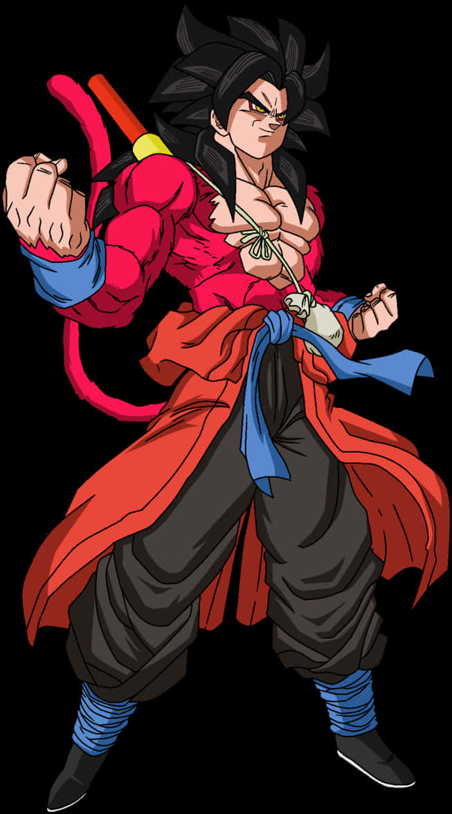 Gokuin Red Gi Pose