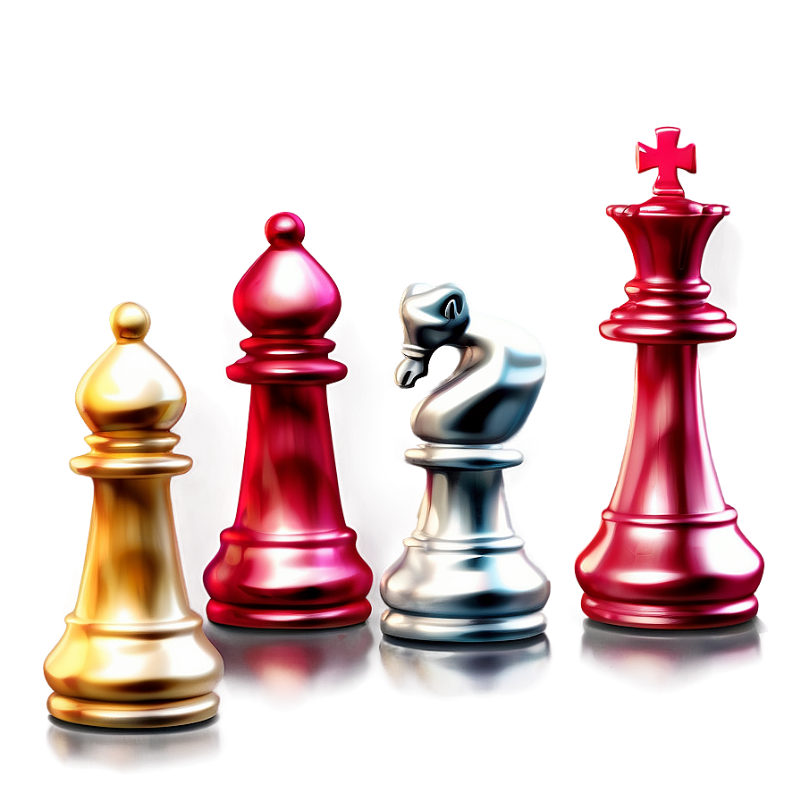 Gold And Silver Chess Pieces Png Dww13