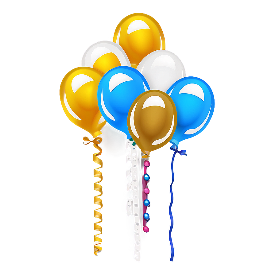 Gold And White Balloons Png 47