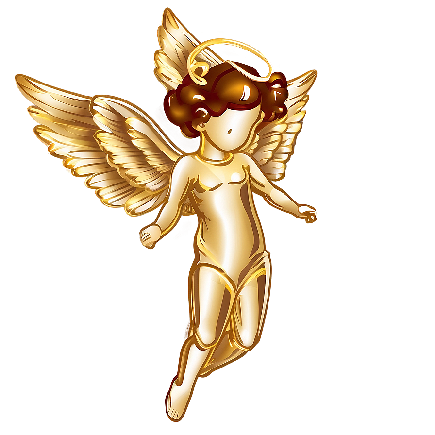 Gold Angel Christmas Tree Decor Png Jsn90