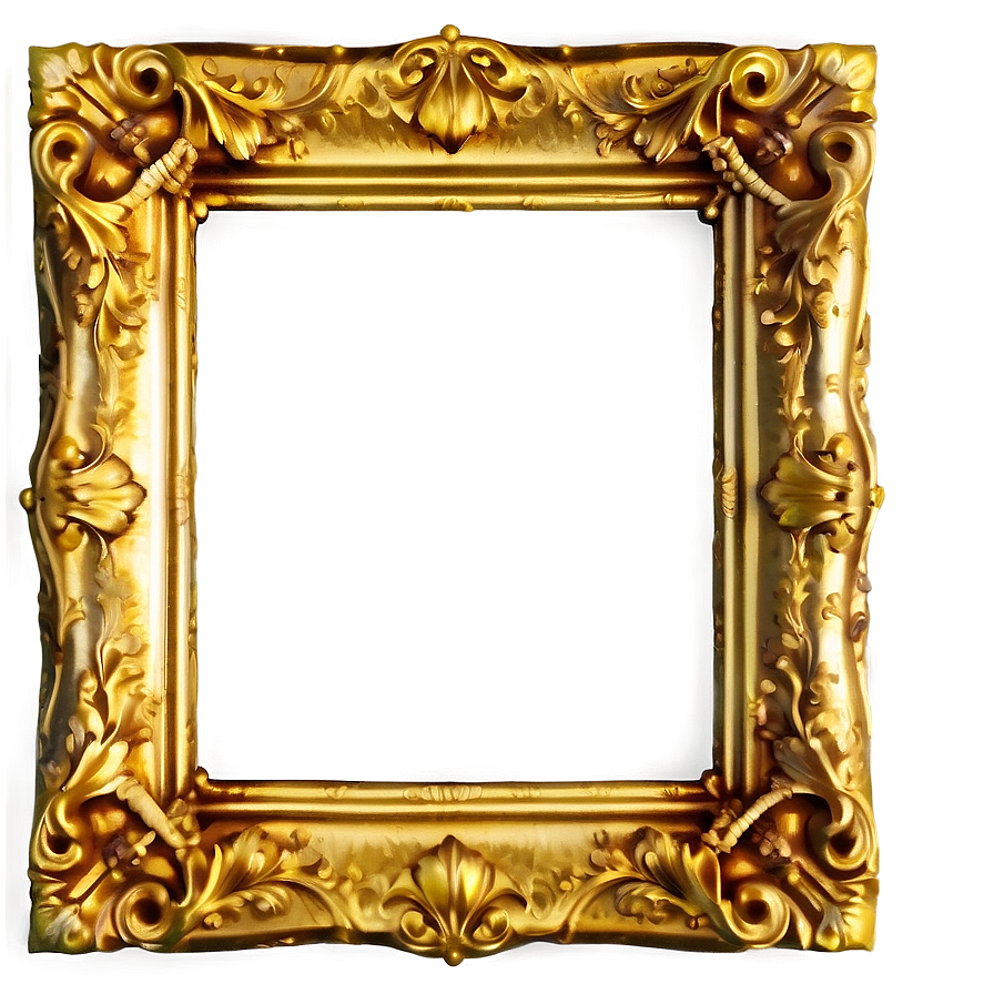 Gold Antique Frame Png Itc