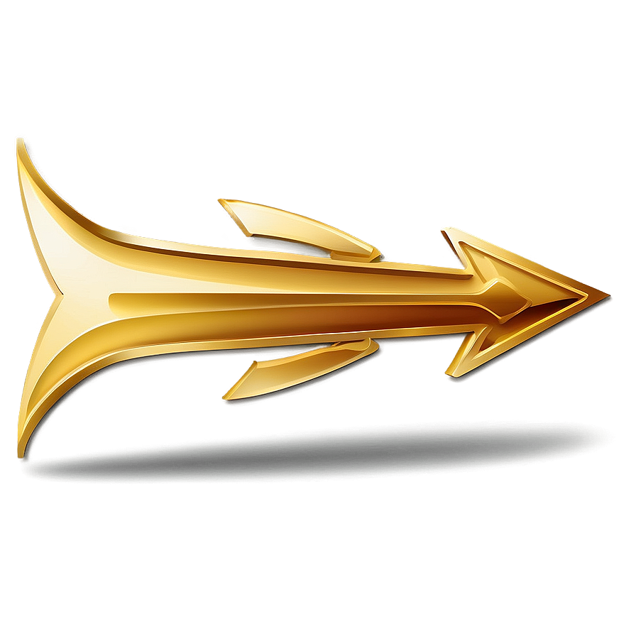 Gold Arrow Pointer Png 06212024