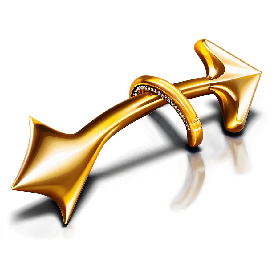 Gold Arrow With Diamonds Png 3