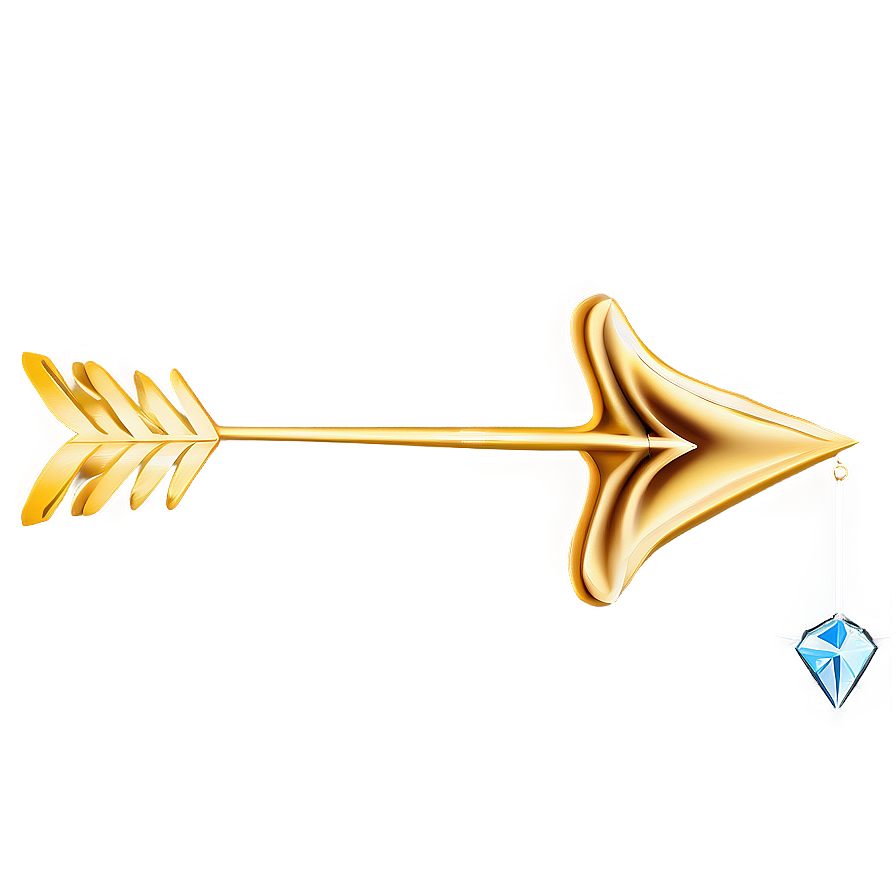 Gold Arrow With Diamonds Png Ije