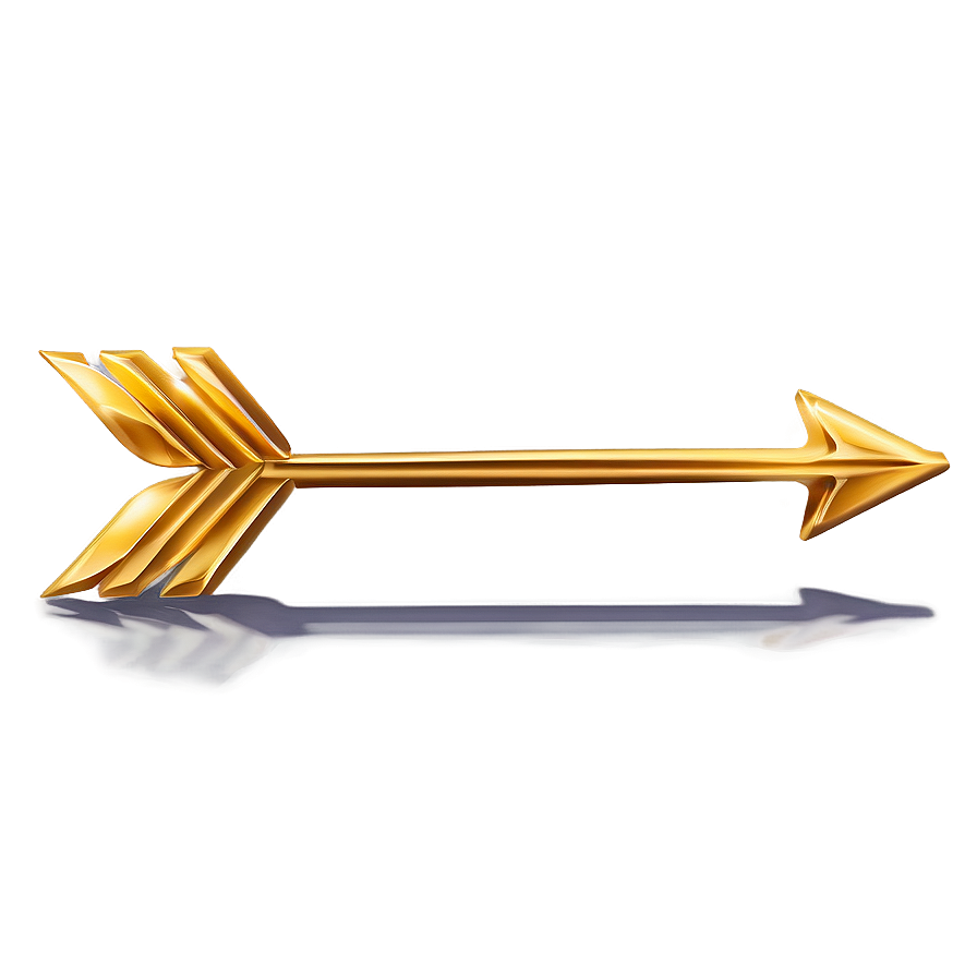 Gold Arrow With Shadow Effect Png 06212024