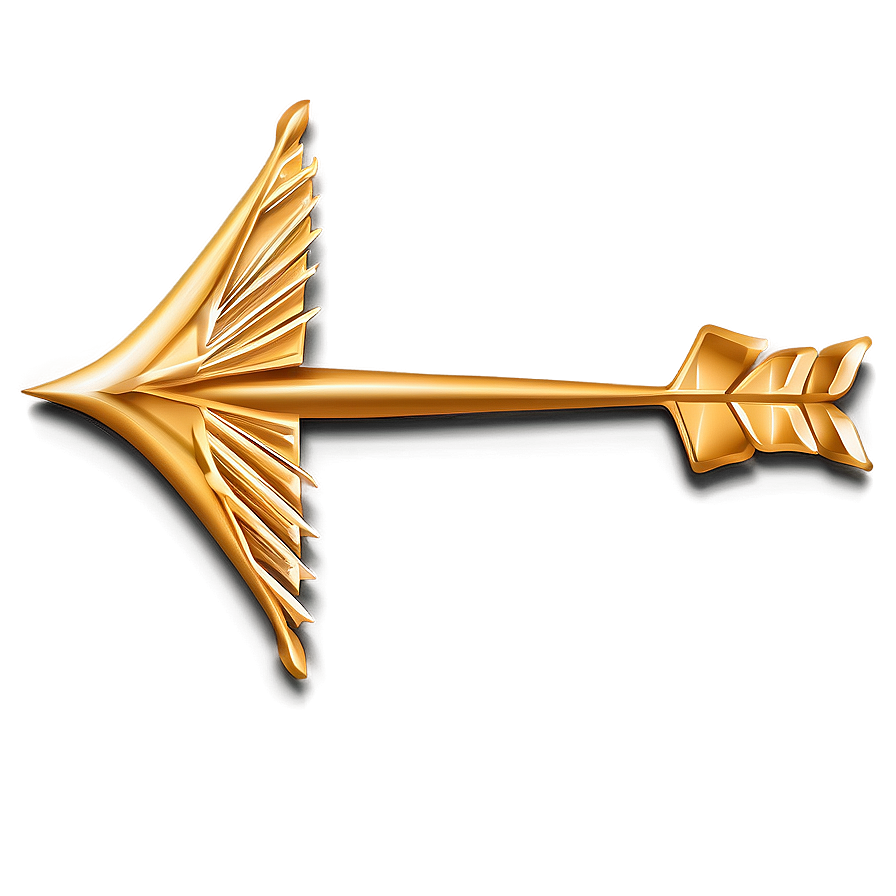 Gold Arrow With Sparkles Png 06212024