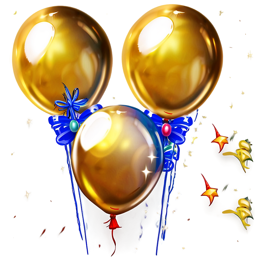 Gold Balloon Bundle Png Cyr24