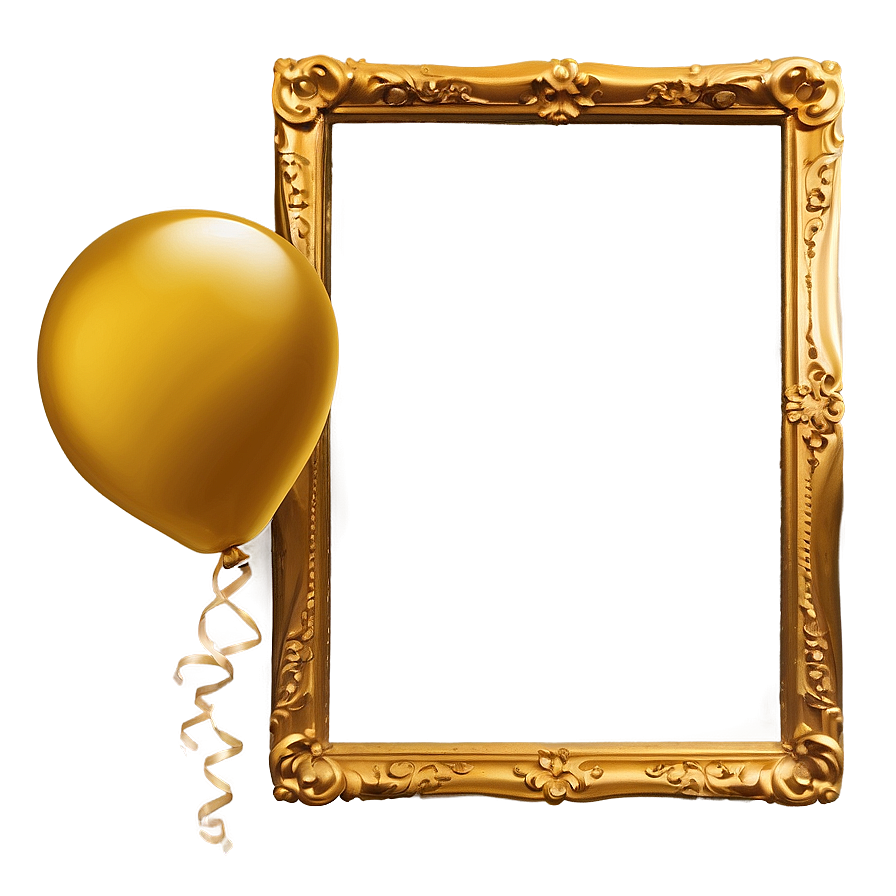 Gold Balloon Frame Png Rmh13