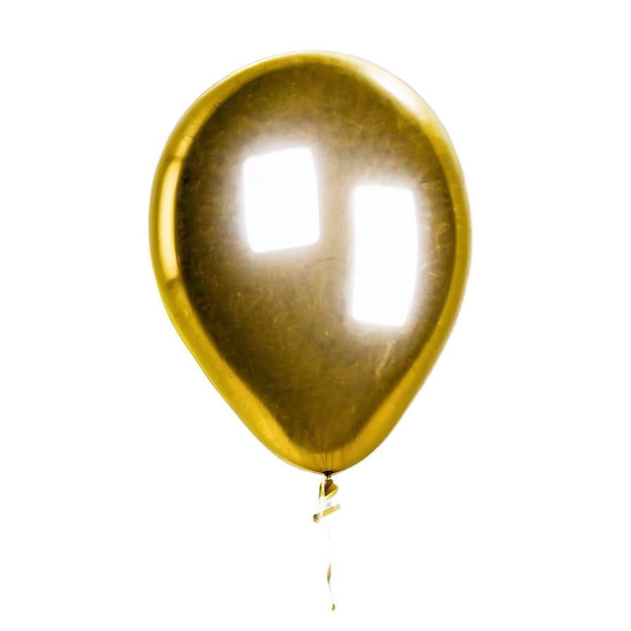 Gold Balloon On White Png Ycv54