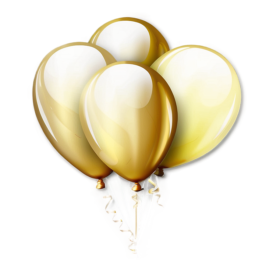 Gold Balloons For Celebration Png Tdf63