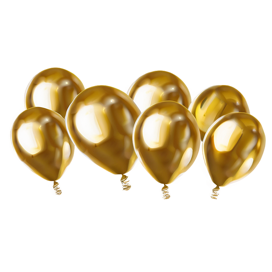 Gold Balloons For Party Png Ufw80