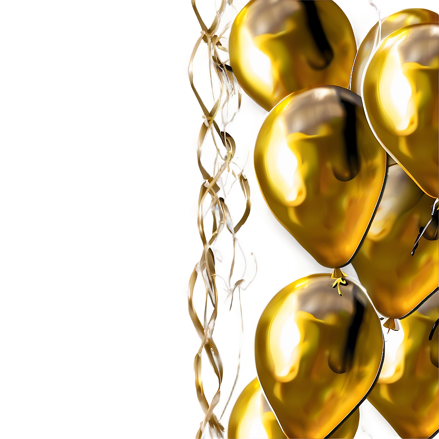 Gold Balloons Png 05252024