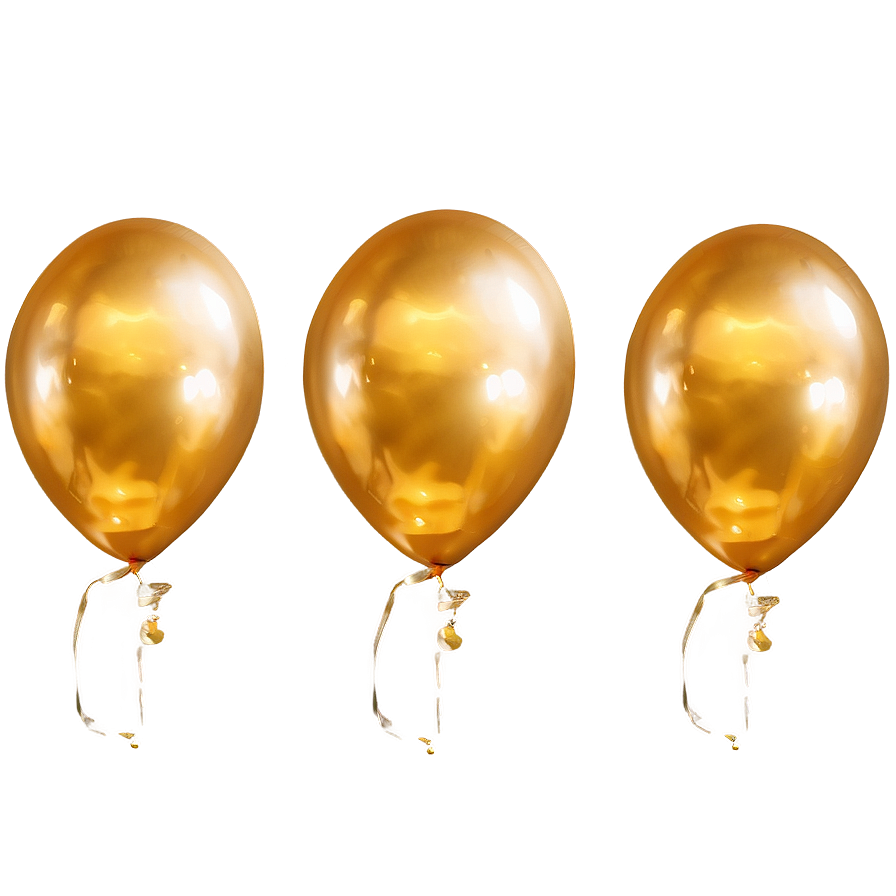 Gold Balloons Set Png 81