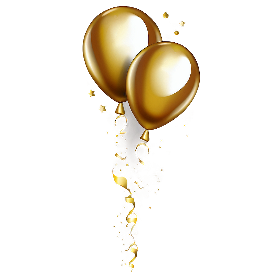 Gold Balloons Transparent Background Png Cpx