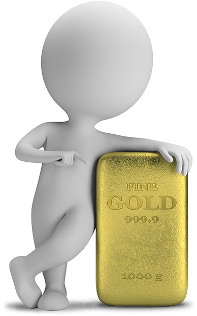 Gold Bar Presentation3 D Character