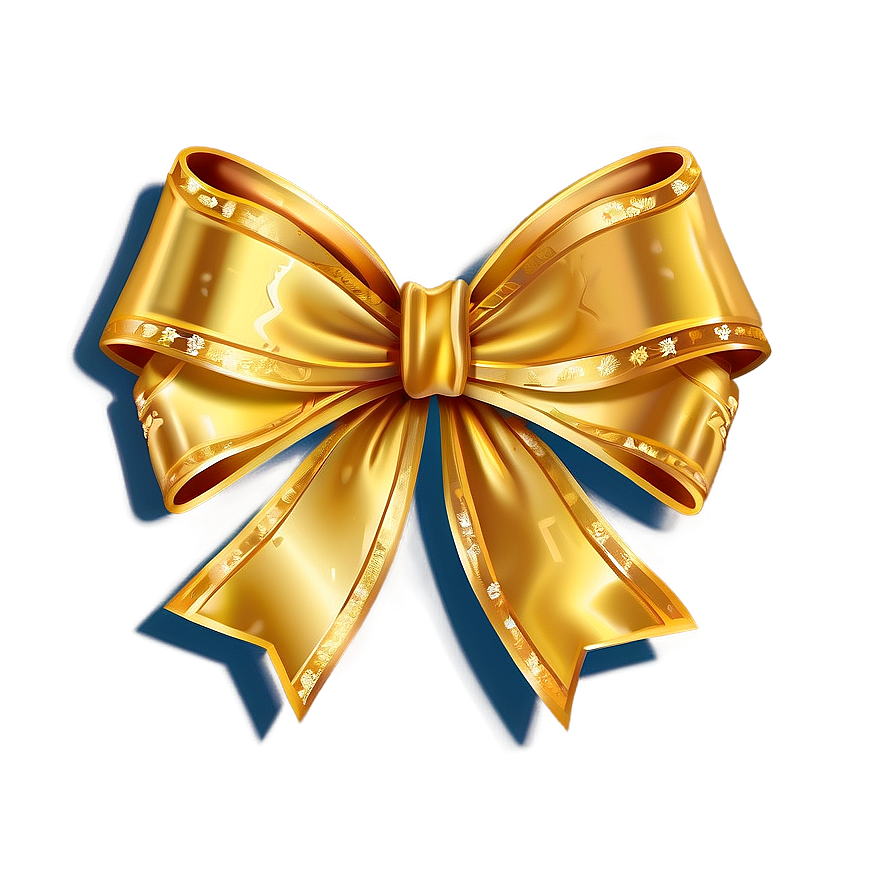 Gold Bow Illustration Png Agc15