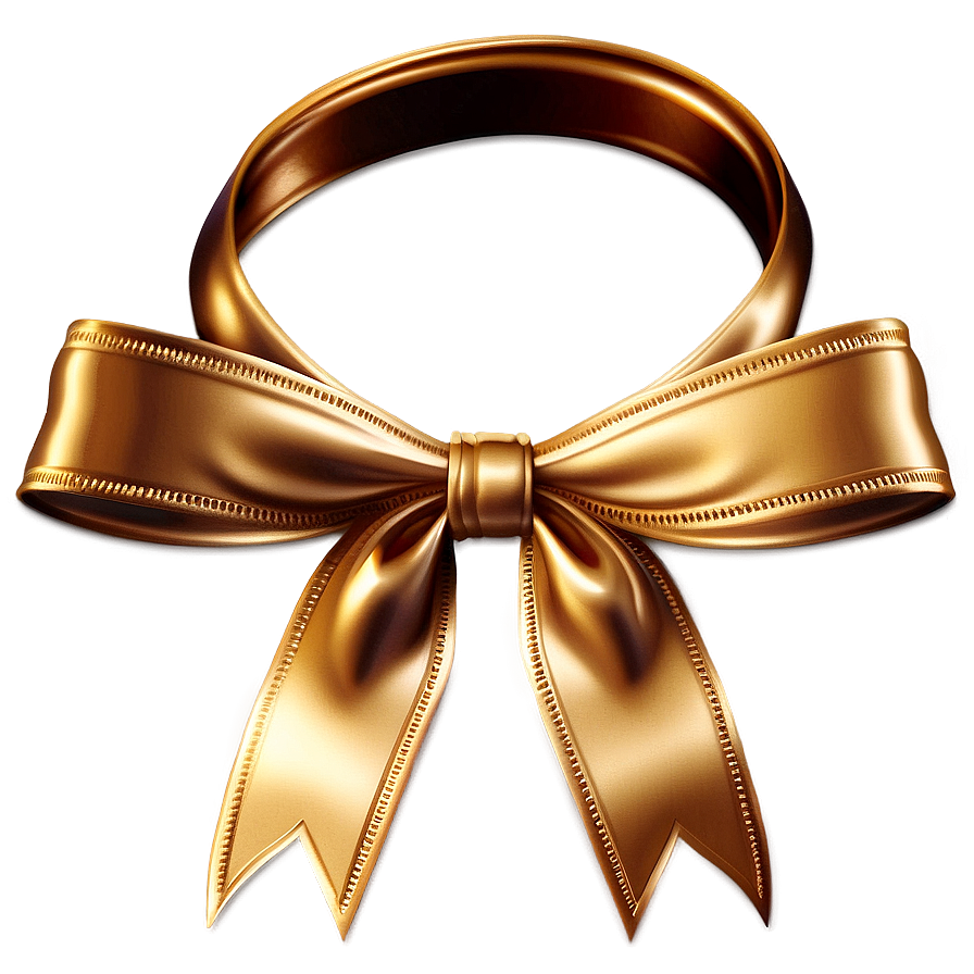 Gold Bow Top View Png Ody42