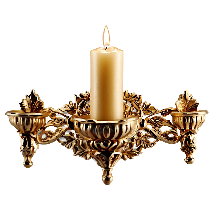 Gold Candle Holder Png Afm