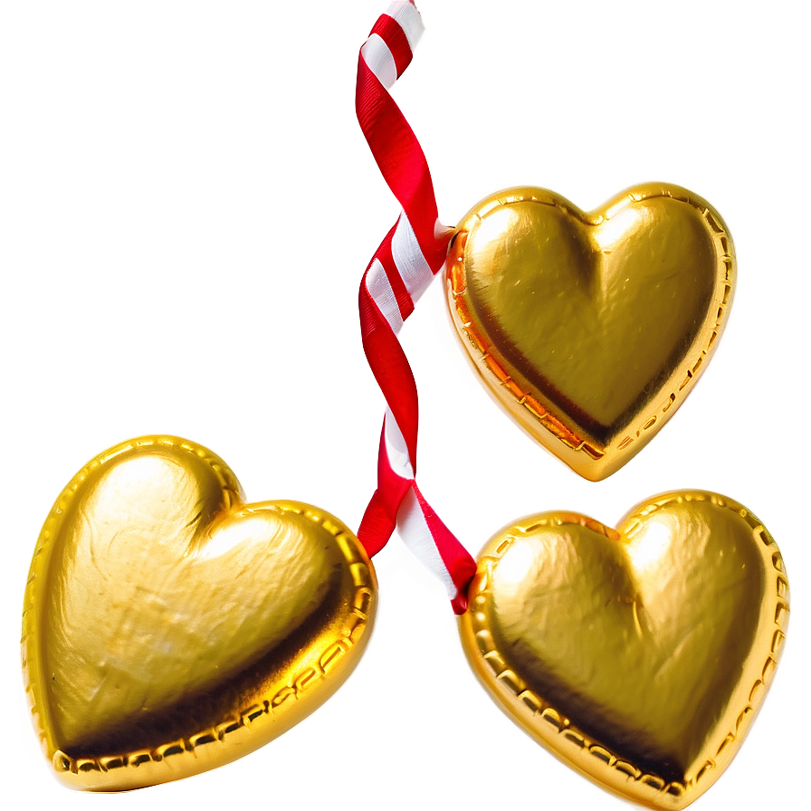 Gold Candy Hearts Png Kti