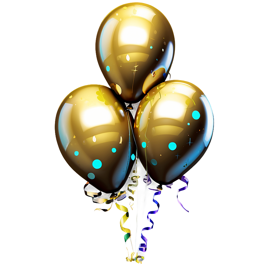Gold Celebration Balloons Png 79